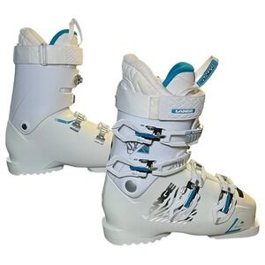 Lange SX 70 W ladies' Ski Boots White Size 22.5 Thermo Liner Easy Step In
